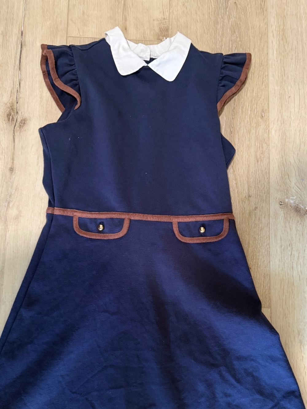 Adorable Janie and Jack dress with collar and pockets size 12